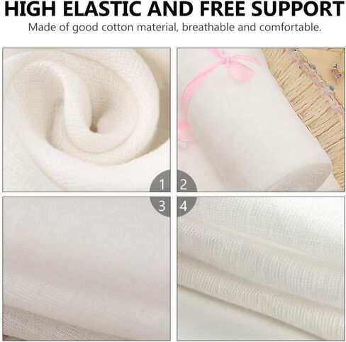 EXCEART 2 Rolls Postpartum Belly Band Gauze Cotton Breathable Maternity Pregnancy Recovery Belly Wrap for Women Girls Waist Slim Supply (White L ï¼‰ in Saudi Arabia