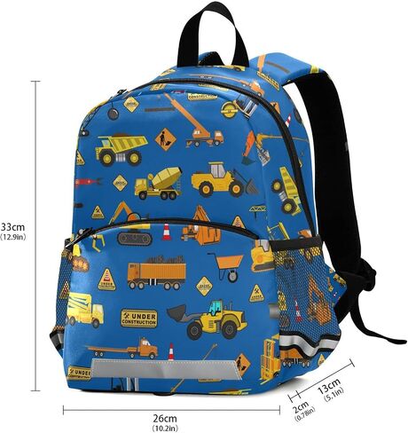 Garbage Truck Trash Recycling Kid's Toddler Backpack for Boys Girls Preschool Nursery with Safety Leash (01145) in Saudi Arabia