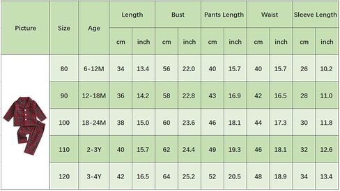 Zoiuytrg طفل رضيع عيد الميلاد بيجامة مجموعات خريف شتاء الجاموس منقوشة زر أسفل طويلة الأكمام قميص بلايز وسراويل ملابس خاصة in Kuwait
