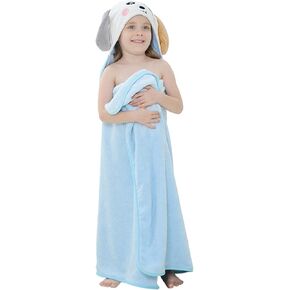 MICHLEY Cartoon Hooded Baby Towel Unisex, Premium Soft Swimming Bathrobe Large Washcloths 31.5" x 53" for 0-9T (Giraffe) in Saudi Arabia