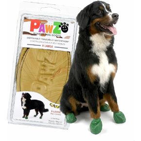 PawZ Dog Boots | Rubber Dog Booties | Waterproof Snow Boots for Dogs | Paw Protection for Dogs | 12 Dog Shoes per Pack (XX-Small)