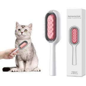 فرشاة سيشي للكلاب، مشط للعناية بالقطط، فرشاة تنظيف ذاتية للقطط والكلاب، أداة فرشاة للعناية بالحيوانات الأليفة، تزيل بلطف الطبقة السفلية السائبة، فرشاة لتنعيم الشعر المتشابك للحيوانات الأليفة (أزرق) in Kuwait