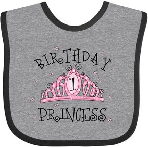 inktastic Tiara 1st Birthday Princess Baby Bib in Saudi Arabia