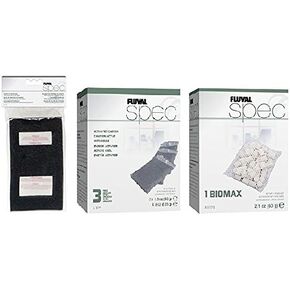 Fluval SPEC Replacement Filter Kit - Includes: Fluval SPEC Replacement Foam Filter Block, Fluval SPEC Biomax 2.1oz, and Fluval SPEC Carbon Filter Media - 3-Pack Bundle in Saudi Arabia