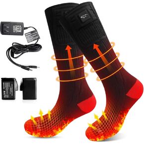 Heated Socks Rechargeable Electric Settings - for Men Women,Upgraded 7.4V Socks with Battery,3 Heat Setting Washable Winter Warm Socks Feet Warmers for Skiing Walking Driving Riding in Saudi Arabia