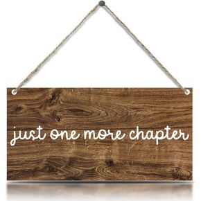 مجرد فصل واحد آخر علامة قراءة اقتباس لوحة خشبية علامات جدار الباب معلقة للمنزل غرفة النوم غرفة القراءة ديكور المكتبة، هدايا لمحبي الكتب القراء 11.8 × 5.9 بوصة (J622) in Kuwait