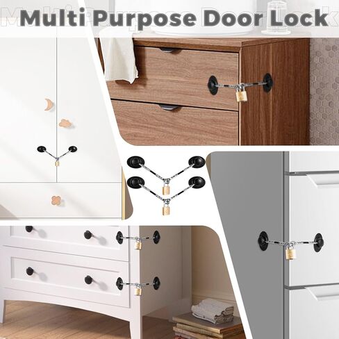 2 حزمة قفل باب الثلاجة مع قفل مفتاح قفل باب الفريزر قفل خزانة سلامة الطفل قفل ثلاجة صغير للبالغين والأطفال مع لاصق in Kuwait