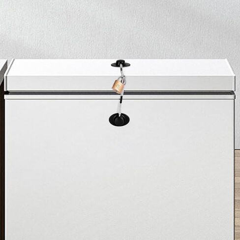 2 حزمة قفل باب الثلاجة مع قفل مفتاح قفل باب الفريزر قفل خزانة سلامة الطفل قفل ثلاجة صغير للبالغين والأطفال مع لاصق in Kuwait