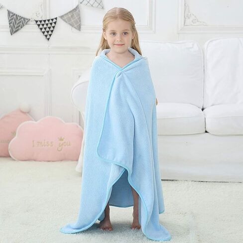 MICHLEY Cartoon Hooded Baby Towel Unisex, Premium Soft Swimming Bathrobe Large Washcloths 31.5" x 53" for 0-9T (Giraffe) in Saudi Arabia