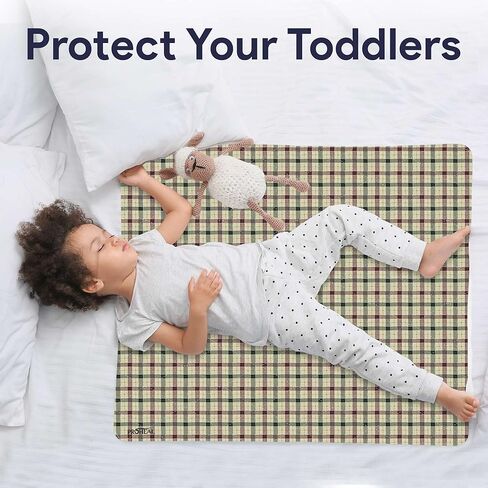 وسادات سرير لسلس البول قابلة للغسل - وسادات سرير منقوشة مقاومة للماء من نسيج قطني طويل - خراطيش ناعمة مانعة للتسرب - وسادات تبول قابلة لإعادة الاستخدام ماصة كل يوم للبالغين - تتحمل الغسيل المكثف - 34 بوصة × 36 بوصة - عبوة واحدة in Kuwait