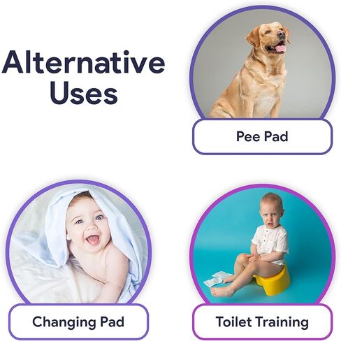 وسادات سرير لسلس البول قابلة للغسل - وسادات سرير منقوشة مقاومة للماء من نسيج قطني طويل - خراطيش ناعمة مانعة للتسرب - وسادات تبول قابلة لإعادة الاستخدام ماصة كل يوم للبالغين - تتحمل الغسيل المكثف - 34 بوصة × 36 بوصة - عبوة واحدة in Kuwait