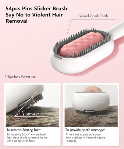 فرشاة سيشي للكلاب، مشط للعناية بالقطط، فرشاة تنظيف ذاتية للقطط والكلاب، أداة فرشاة للعناية بالحيوانات الأليفة، تزيل بلطف الطبقة السفلية السائبة، فرشاة لتنعيم الشعر المتشابك للحيوانات الأليفة (أزرق) in Kuwait