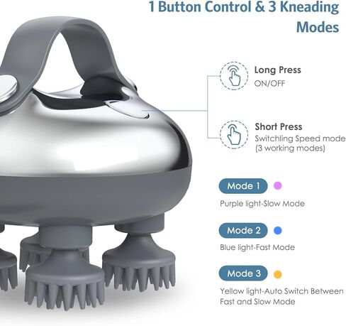 أحدث جهاز مساج محمول للحيوانات الأليفة من أنكيلو للكلاب والقطط، مدلك كهربائي للكلاب والقطط، مع 4 رؤوس تدليك قابلة للدوران، 3 أوضاع، لتخفيف تصلب العضلات المشدودة، وتعزيز الترابط (فضي) in Kuwait