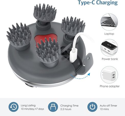 أحدث جهاز مساج محمول للحيوانات الأليفة من أنكيلو للكلاب والقطط، مدلك كهربائي للكلاب والقطط، مع 4 رؤوس تدليك قابلة للدوران، 3 أوضاع، لتخفيف تصلب العضلات المشدودة، وتعزيز الترابط (فضي) in Kuwait