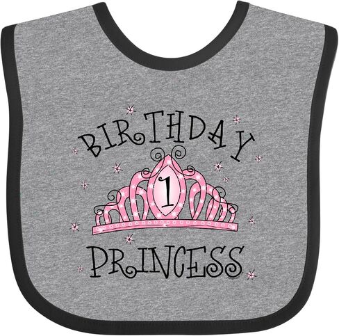 inktastic Tiara 1st Birthday Princess Baby Bib in Saudi Arabia