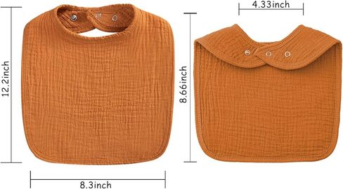 مرايل أطفال من HBselect، مرايل أطفال من الموسلين، مرايل باندانا لعاب للجنسين، مرايل بألوان ثابتة 100% قطن للتغذية واللعاب in Kuwait