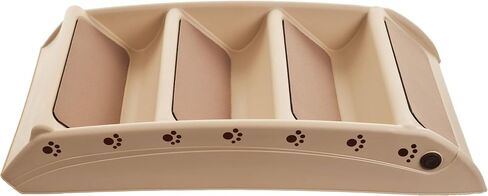 Pet Stairs – Safe and Durable Indoor or Outdoor Ramp with 4 Step Design – Cat or Dog Steps for Home and Vehicle by PETMAKER (Tan) in Saudi Arabia
