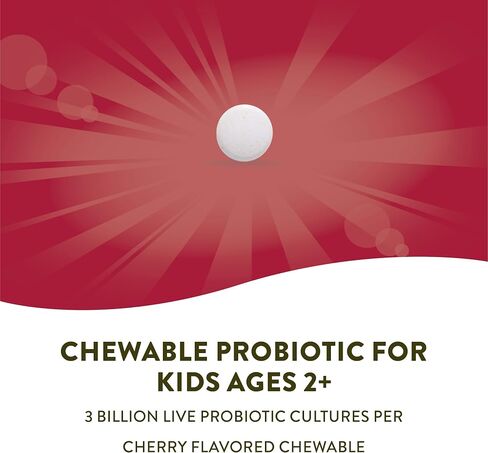 Nature's Way Primadophilus Probiotic Kids - Once Daily Probiotic - 3 Billion CFU - Children's Probiotic for Digestive Flora Support* - Cherry Flavored - 60 Chewables in Saudi Arabia