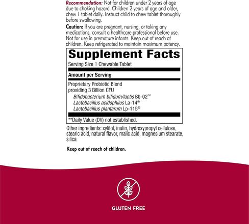 Nature's Way Primadophilus Probiotic Kids - Once Daily Probiotic - 3 Billion CFU - Children's Probiotic for Digestive Flora Support* - Cherry Flavored - 60 Chewables in Saudi Arabia