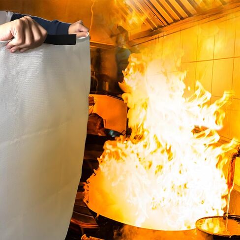 Aoutrow Emergency Fire Blanket for Home, Kitchen, Grill. 39" x39" Flame Suppression Fiberglass,Flame Fire Suppression Blanket Fiberglass Fireproof Blanket (2pack) in Kuwait