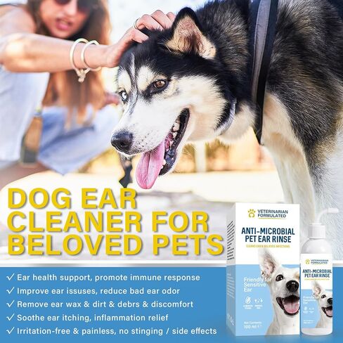 Weeping Willow Oil Co Dog Ear Cleaner, Dog Ear Infection Treatment, Ear Cleaning Solution for Dogs & Cats, Remove Pet Ear Odor and Itch Relief in Kuwait