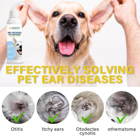 Weeping Willow Oil Co Dog Ear Cleaner, Dog Ear Infection Treatment, Ear Cleaning Solution for Dogs & Cats, Remove Pet Ear Odor and Itch Relief in Kuwait