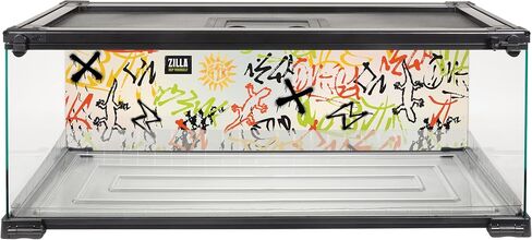 Zilla 24kGoldn Graffiti Print Terrarium Background Screen in Saudi Arabia