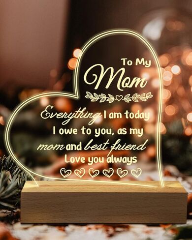 هدايا الأم من ابن الابنة، هدايا إضاءة ليلية منقوشة للأم، هدايا عيد ميلاد فريدة من نوعها لإضاءة الليل للأم، زوجة الأب in Kuwait