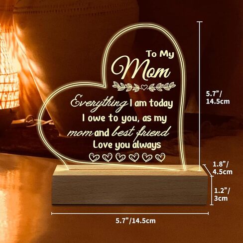 هدايا الأم من ابن الابنة، هدايا إضاءة ليلية منقوشة للأم، هدايا عيد ميلاد فريدة من نوعها لإضاءة الليل للأم، زوجة الأب in Kuwait