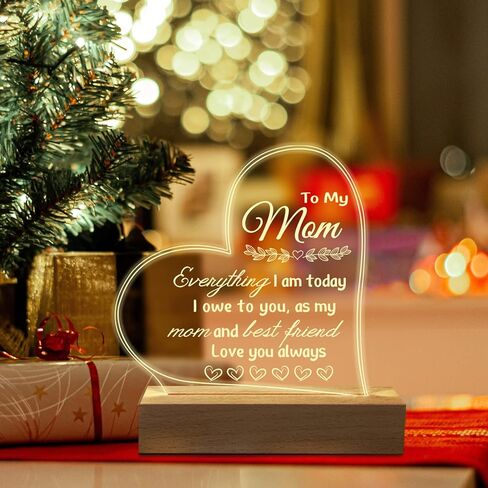 هدايا الأم من ابن الابنة، هدايا إضاءة ليلية منقوشة للأم، هدايا عيد ميلاد فريدة من نوعها لإضاءة الليل للأم، زوجة الأب in Kuwait
