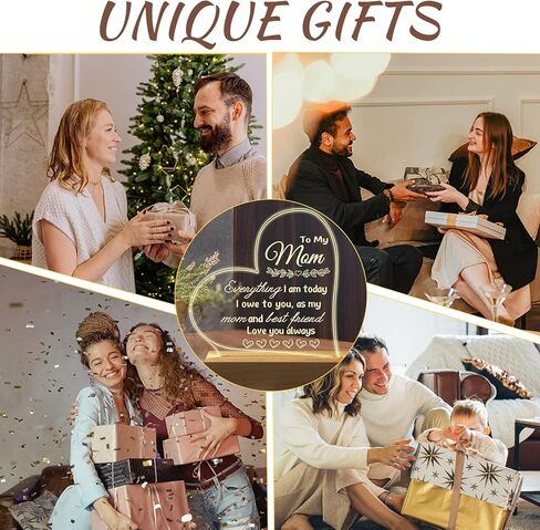 هدايا الأم من ابن الابنة، هدايا إضاءة ليلية منقوشة للأم، هدايا عيد ميلاد فريدة من نوعها لإضاءة الليل للأم، زوجة الأب in Kuwait