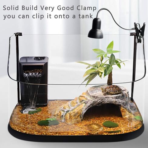 Reptile Heat Lamp, UVA UVB Reptile Light Basking Spot Lamp, Turtle Aquarium Tank Heating Lamps Holder & Switch Fixture for Aquatic Turtles Tortoise Snake Lizards Terrarium Amphibian with 3 Heat Bulbs in Kuwait