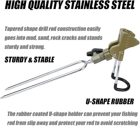 GOLDEAL Rod Holders for Bank Fishing,Bank Fishing Rod Rack Stand,Fish Pole Holder for Beach,360 Degree Adjustable. in Saudi Arabia
