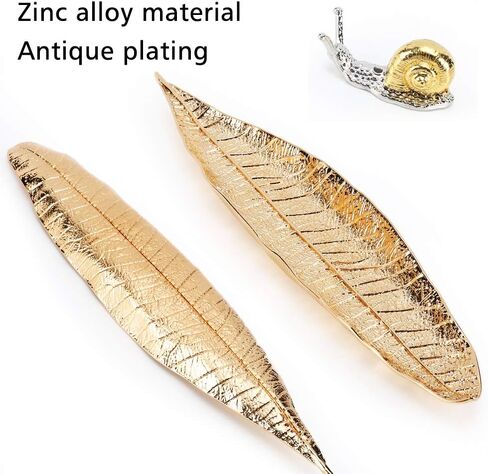 Accmor Incense Holder Set, Leaf and Snail Incense Burner, Incense Ash Catcher, Incense Sticks Holder for Counters, Meditation Room, Yoga, Home, Office, Red Copper in Saudi Arabia