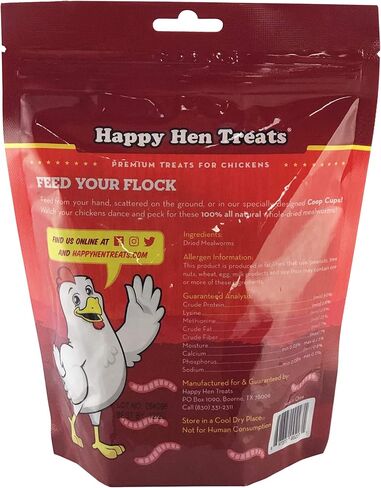 هابي هين يعامل علاج دودة الوجبة للحيوانات الأليفة، 3.5 أونصة in Kuwait