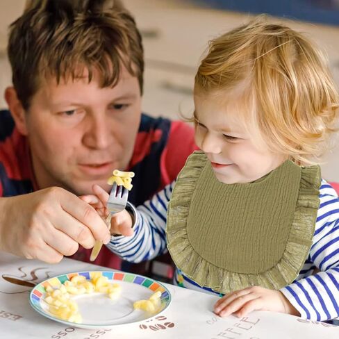 مرايل اطفال من الموسلين مكونة من 8 قطع من القطن للجنسين الاولاد والبنات، مجموعة من 8 الوان سادة للتسنين وسيلان اللعاب, ألوان موحدة., One Size in Kuwait