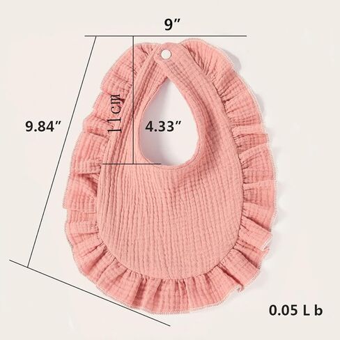 مرايل اطفال من الموسلين مكونة من 8 قطع من القطن للجنسين الاولاد والبنات، مجموعة من 8 الوان سادة للتسنين وسيلان اللعاب, ألوان موحدة., One Size in Kuwait