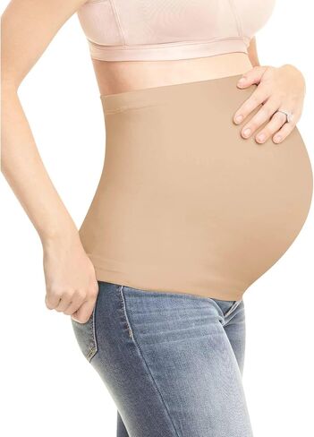 Hanes Women's Seamless Moisture Wicking Stomach Support 2 Pack Belly Band, Nude, L/XL in Saudi Arabia