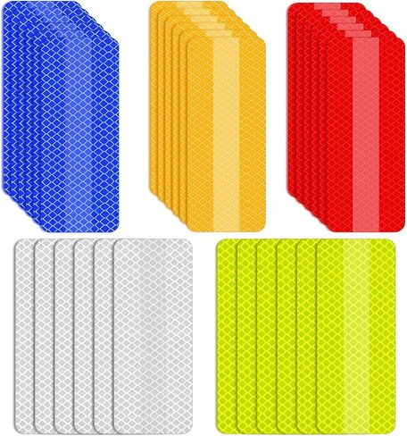 BLMHTWO 30 Pieces Reflective Stickers Safety Reflective Tape Night Visibility Outdoor Waterproof Adhesive Reflective Tape Reflectors for Clothing Bikes Mailbox Trailer Night Riding Driveway in Saudi Arabia