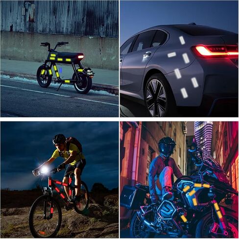 BLMHTWO 30 Pieces Reflective Stickers Safety Reflective Tape Night Visibility Outdoor Waterproof Adhesive Reflective Tape Reflectors for Clothing Bikes Mailbox Trailer Night Riding Driveway in Saudi Arabia