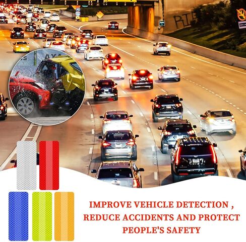 BLMHTWO 30 Pieces Reflective Stickers Safety Reflective Tape Night Visibility Outdoor Waterproof Adhesive Reflective Tape Reflectors for Clothing Bikes Mailbox Trailer Night Riding Driveway in Saudi Arabia