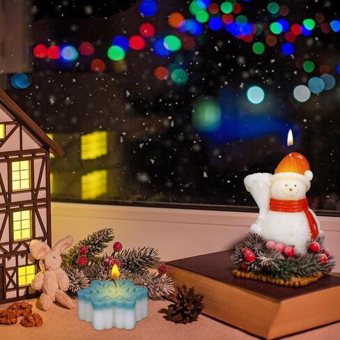 MTLEE 8 Pcs Christmas Candle Christmas Scented Candles Gifts Pine Scented Candles Christmas Tree Soy Wax Candles Cute Aromatherapy Candles for Christmas Holiday New Year Decoration (Classic) in Saudi Arabia