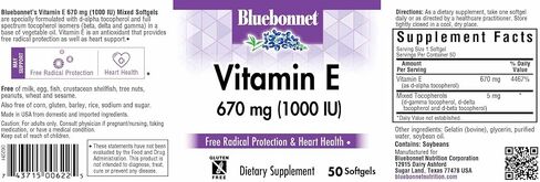 BlueBonnet Vitamin E 1000 IU Mixed Softgels, 50 Count in Saudi Arabia