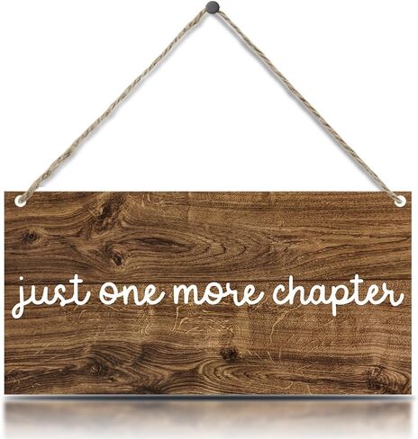 مجرد فصل واحد آخر علامة قراءة اقتباس لوحة خشبية علامات جدار الباب معلقة للمنزل غرفة النوم غرفة القراءة ديكور المكتبة، هدايا لمحبي الكتب القراء 11.8 × 5.9 بوصة (J622) in Kuwait