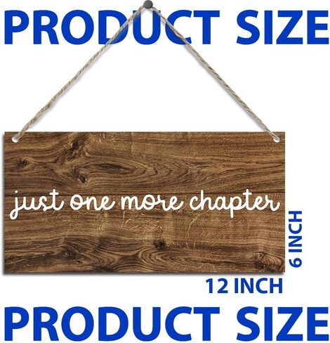 مجرد فصل واحد آخر علامة قراءة اقتباس لوحة خشبية علامات جدار الباب معلقة للمنزل غرفة النوم غرفة القراءة ديكور المكتبة، هدايا لمحبي الكتب القراء 11.8 × 5.9 بوصة (J622) in Kuwait