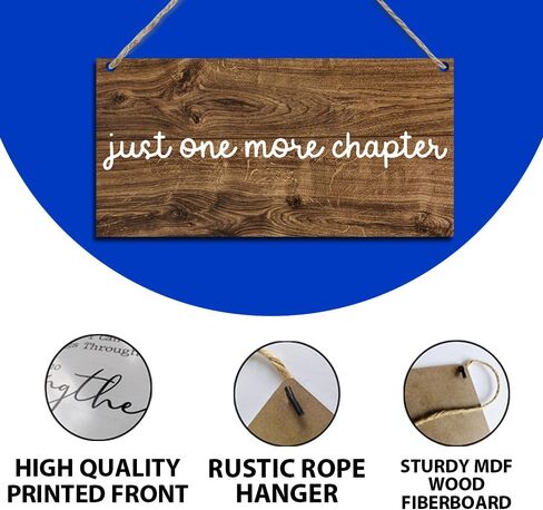 مجرد فصل واحد آخر علامة قراءة اقتباس لوحة خشبية علامات جدار الباب معلقة للمنزل غرفة النوم غرفة القراءة ديكور المكتبة، هدايا لمحبي الكتب القراء 11.8 × 5.9 بوصة (J622) in Kuwait