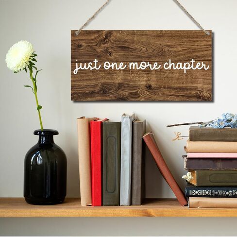 مجرد فصل واحد آخر علامة قراءة اقتباس لوحة خشبية علامات جدار الباب معلقة للمنزل غرفة النوم غرفة القراءة ديكور المكتبة، هدايا لمحبي الكتب القراء 11.8 × 5.9 بوصة (J622) in Kuwait