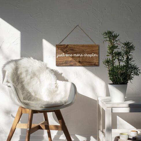 مجرد فصل واحد آخر علامة قراءة اقتباس لوحة خشبية علامات جدار الباب معلقة للمنزل غرفة النوم غرفة القراءة ديكور المكتبة، هدايا لمحبي الكتب القراء 11.8 × 5.9 بوصة (J622) in Kuwait