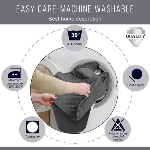 أغطية أريكة مقسمة من googgoing، غطاء أريكة مع حزام مطاطي قابل للطي لمعظم الأرائك، مجموعة أغطية أريكة على شكل حرف L، كرسي أثاث لديكور المنزل وكلاب القطط الأليفة للأطفال (كبير، رمادي داكن) in Kuwait