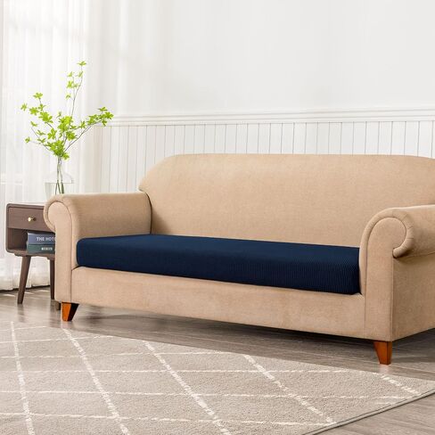 subrtex غطاء أريكة منزلق RV Seater Slip Loveseat غطاء وسادة أريكة متين قابل للتمدد من ألياف لدنة مرنة لحماية الأثاث لمقعد الأريكة للاستبدال في غرفة المعيشة، كبير، أزرق داكن in Kuwait